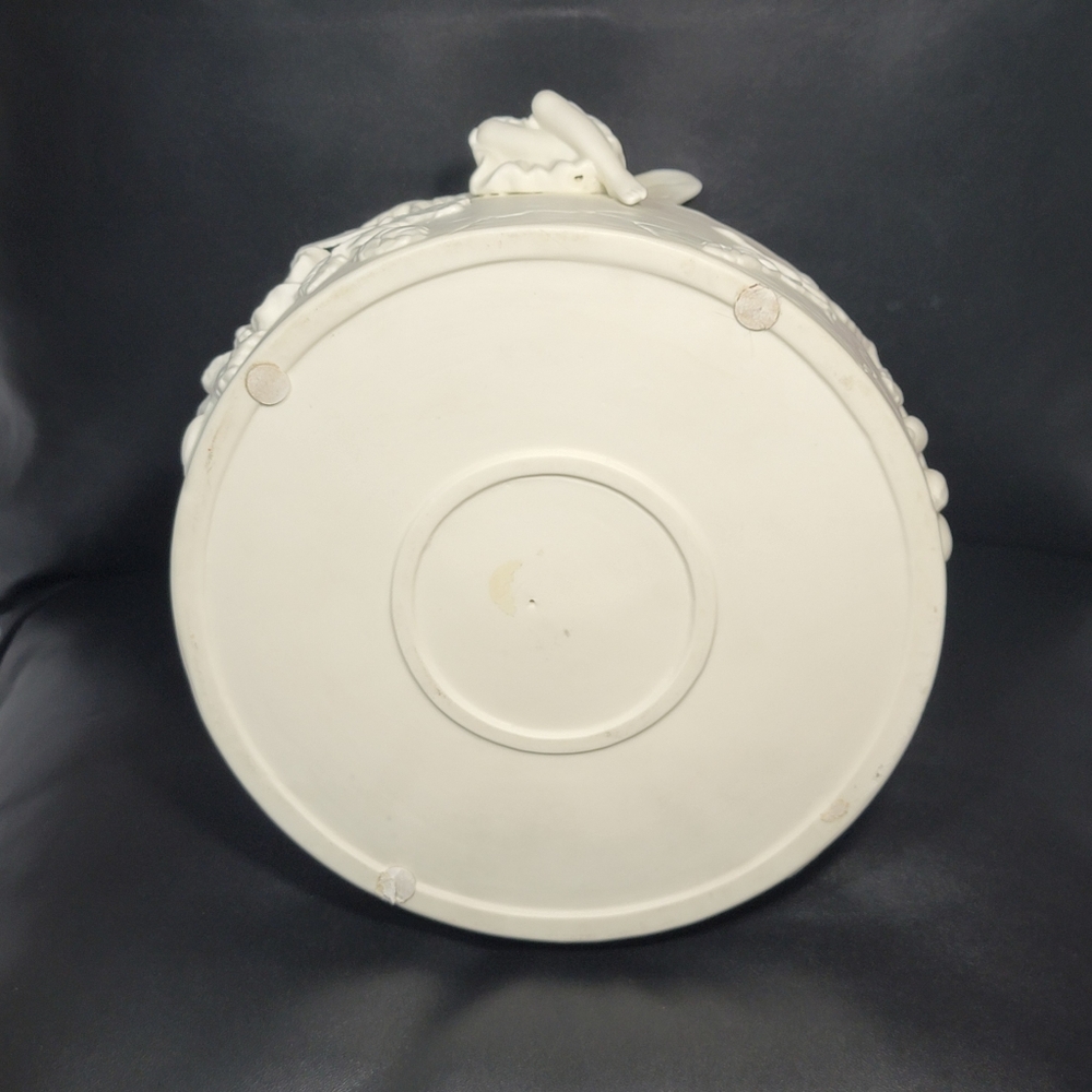 Vtg PartyLite Ivory Angel Spring Song Fairy Dragonfly Candle Holder Trinket Bowl - Picture 14 of 16